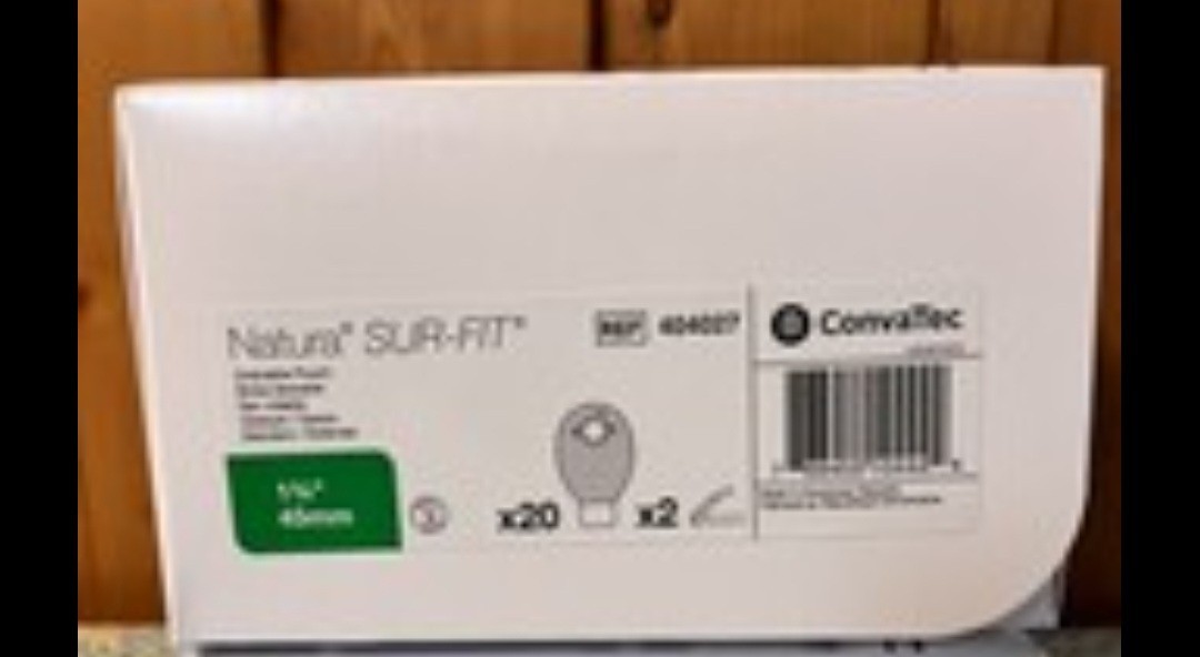 ConvaTec SUR-FIT Natura Drainable Pouch, 12Opaque 1 3/4(45mm.) 413312 one pack