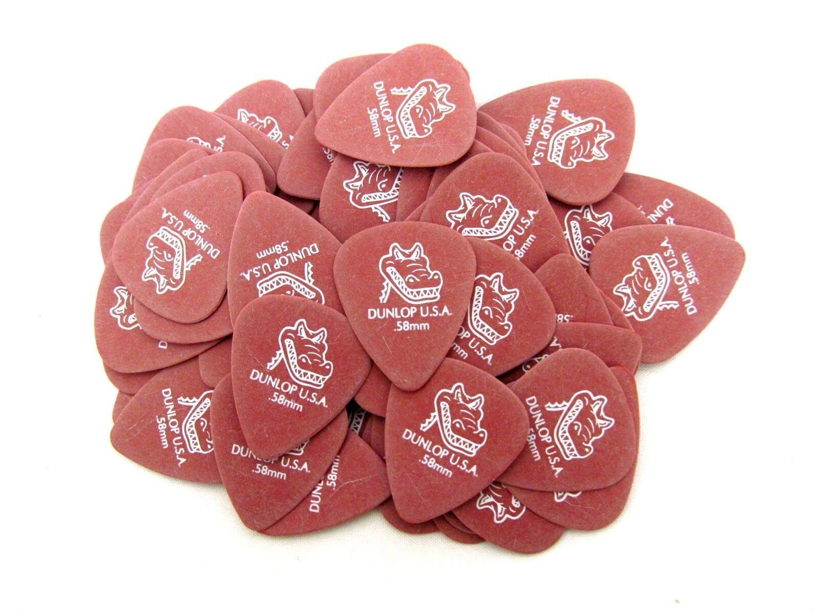Dunlop Guitar Picks 72 Pack Gator Grip .58mm 417R.58 thin
