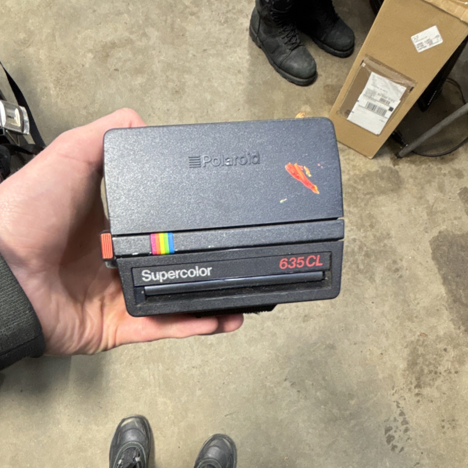 Polaroid Supercolor 635CL Black Vintage Instant Camera