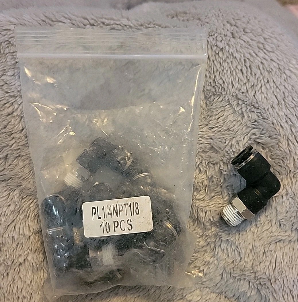10 PACK PUSH TO CONNECT ELBOWS PL1/4NPT1/8