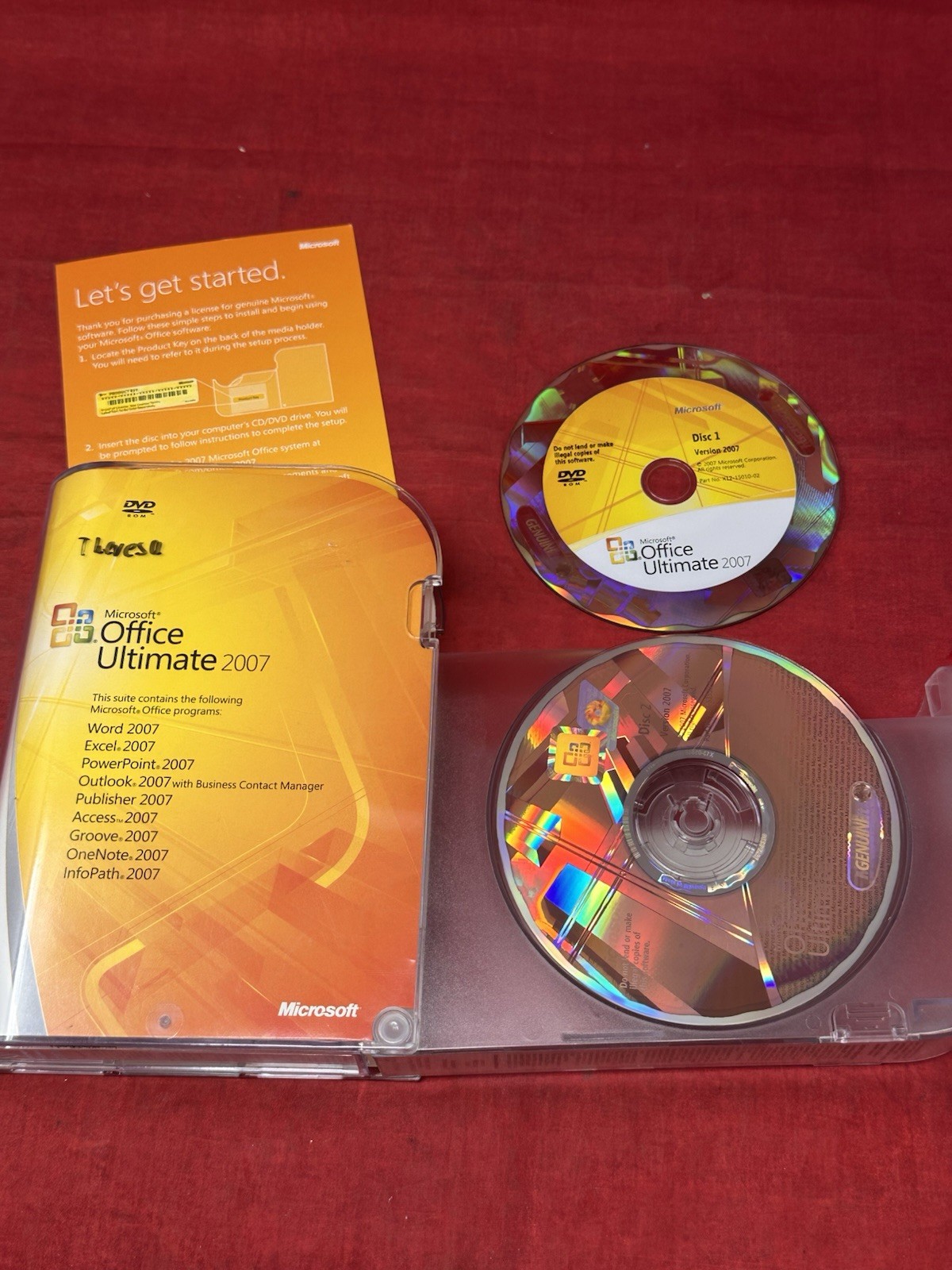 Microsoft Office Ultimate 2007 DVD Full Version Word Excel Powerpoint with Key