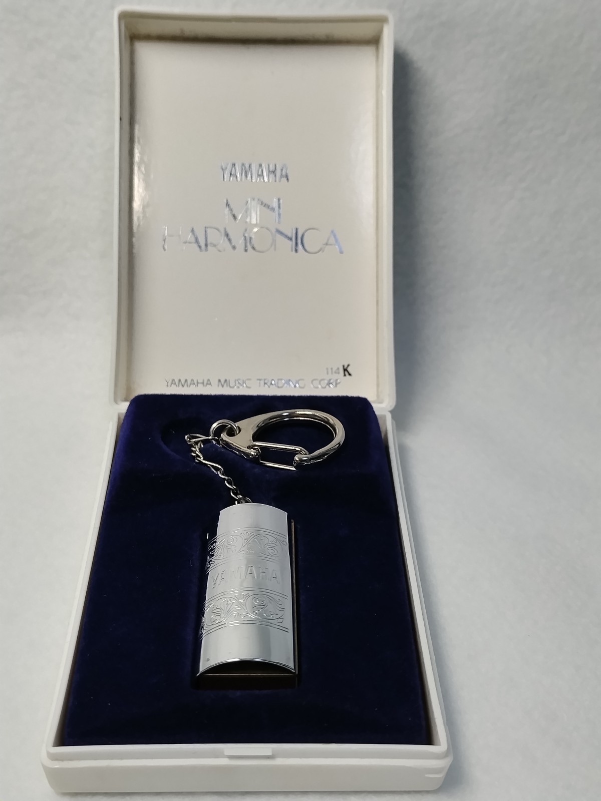 Rare YAMAHA Mini Harmonica 114K Silver Keyring C3-C4 1 Octave Japan Works