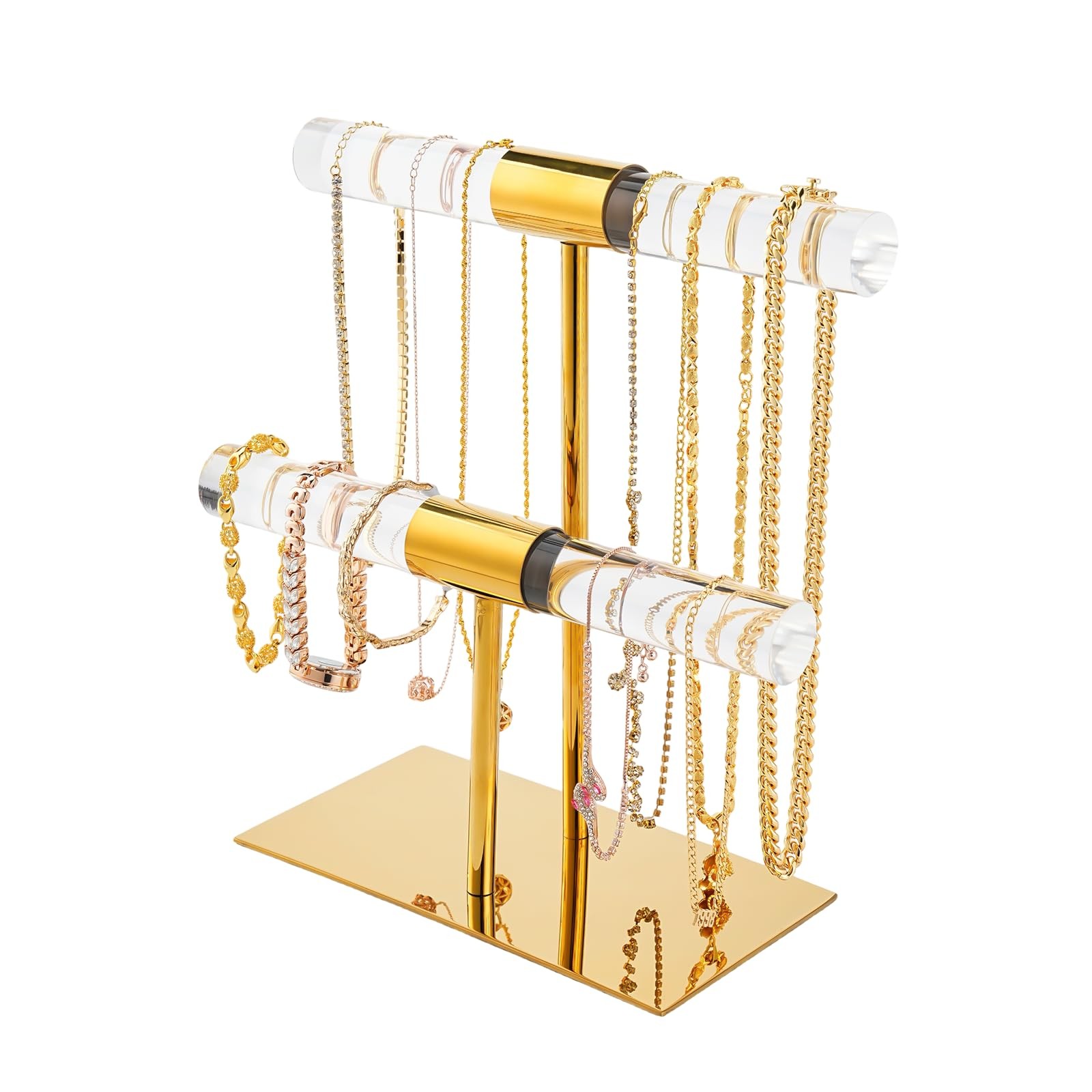 Display Stand Acrylic Jewelry Towers - Stainless Steel Long Necklaces Stand 2...