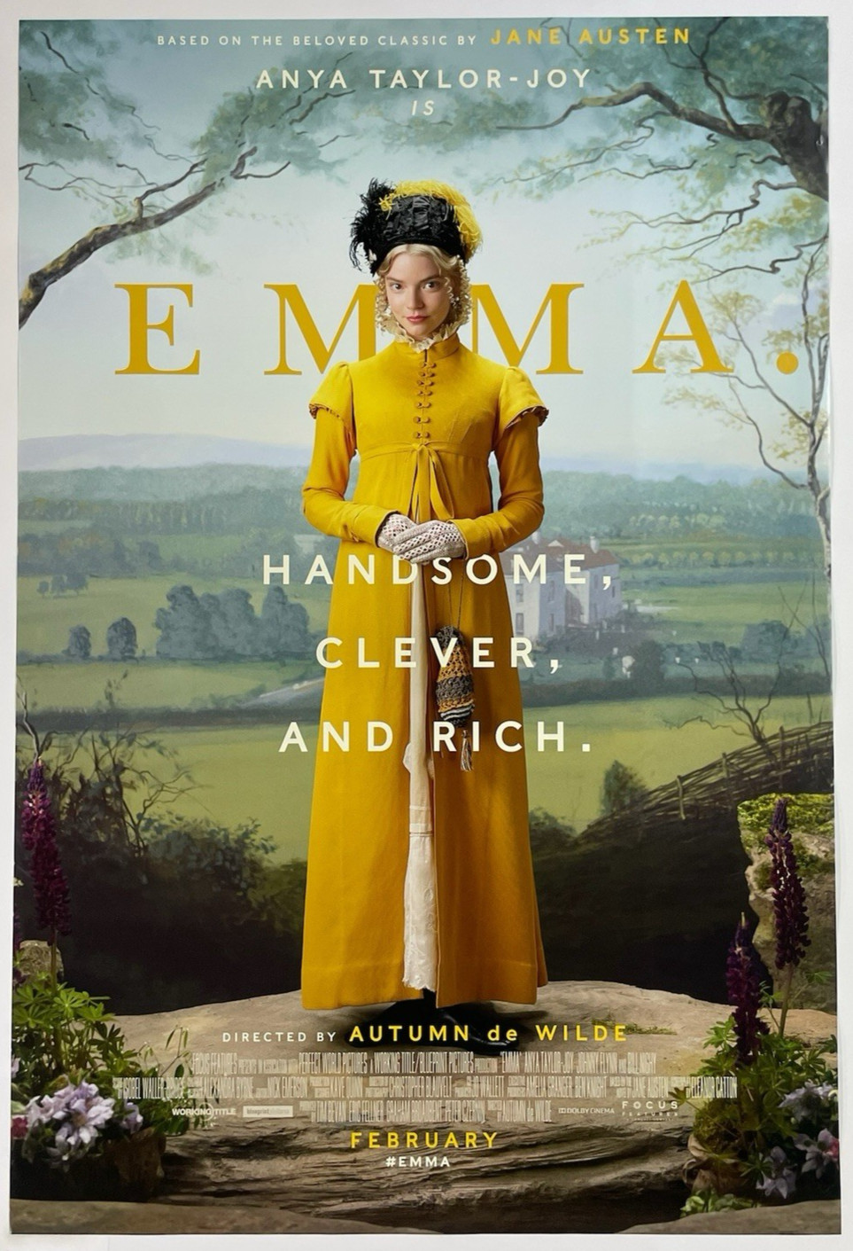 EMMA ORIGINAL MOVIE THEATER POSTER 27" x 40" DOUBLE SIDED DS 2020 MIA GOTH