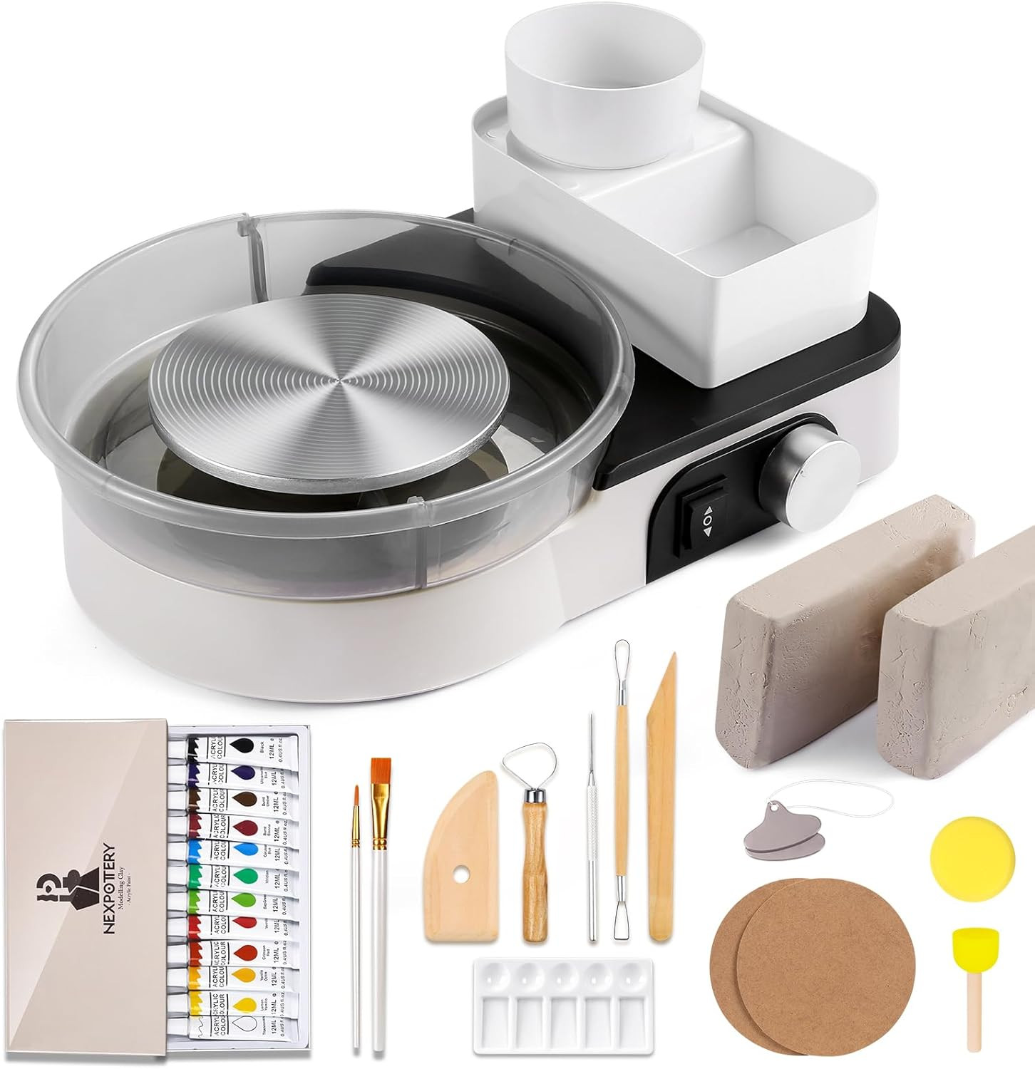Pottery Wheel for Kids Adults and Beginners - Complete Pottery Set for Teen with
