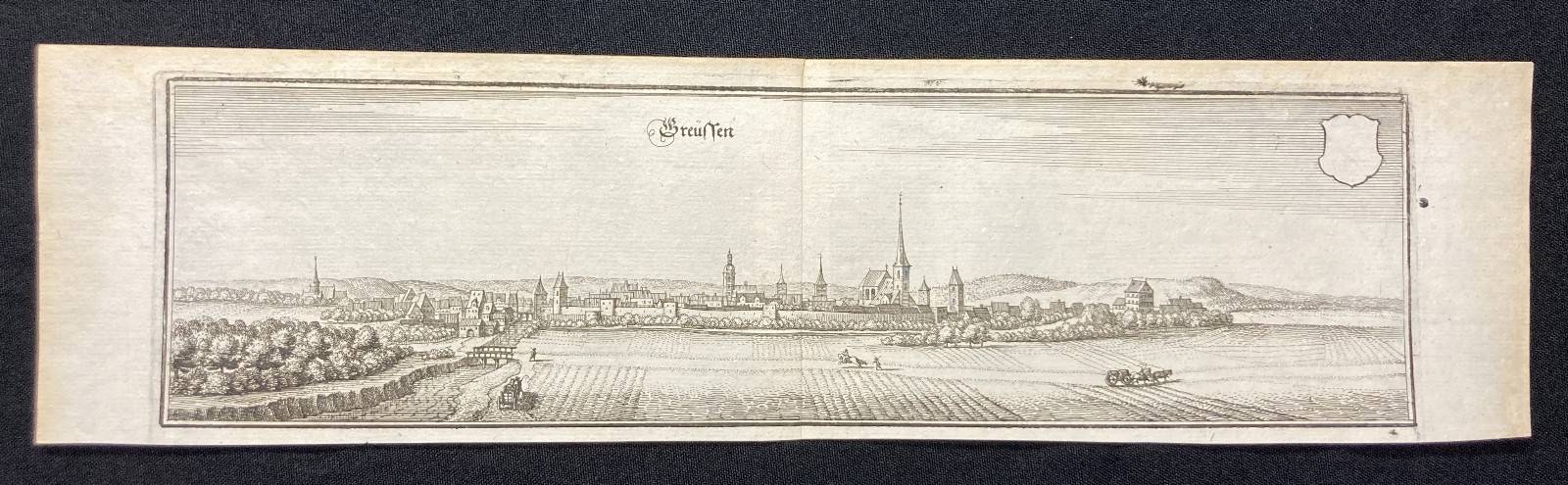 Merian, Mattheus (1593-1650) copperplate map of Prussia in Thuringia 9x39cm