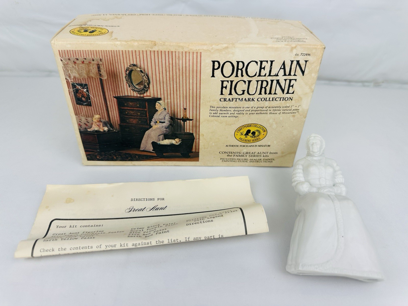 Craftmark Collection Figurine Family Series Great Aunt Kit Porcelain Dollhouse