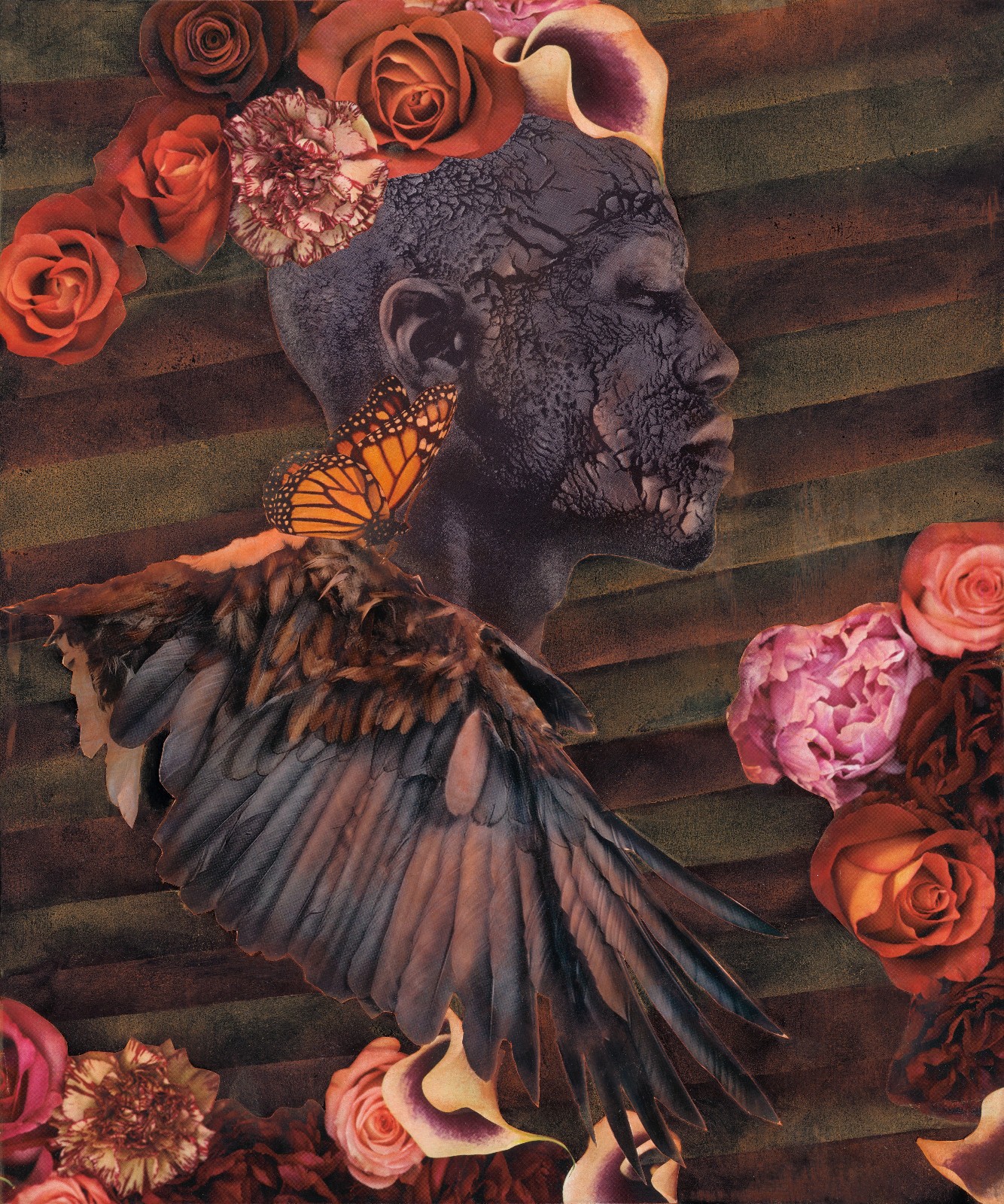 BREATHE - ORIGINAL HAND-MADE MIXED-MEDIA COLLAGE ART 11"x14" PRINT - Giclée