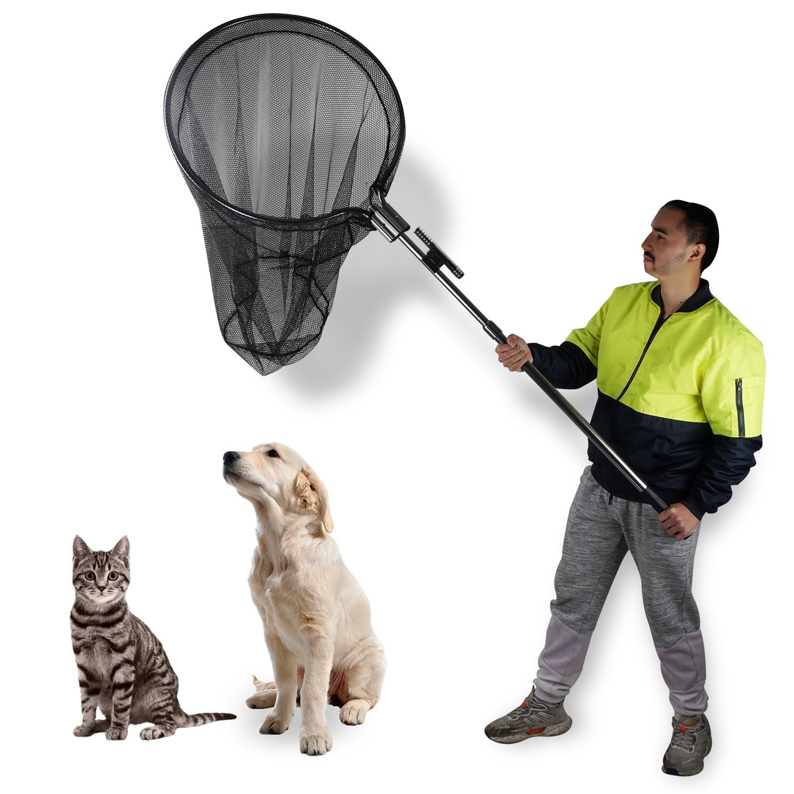 Animal Catcher Net, Dog Catching Net, Animal Catch Pole Tools for Poultry, Ch...