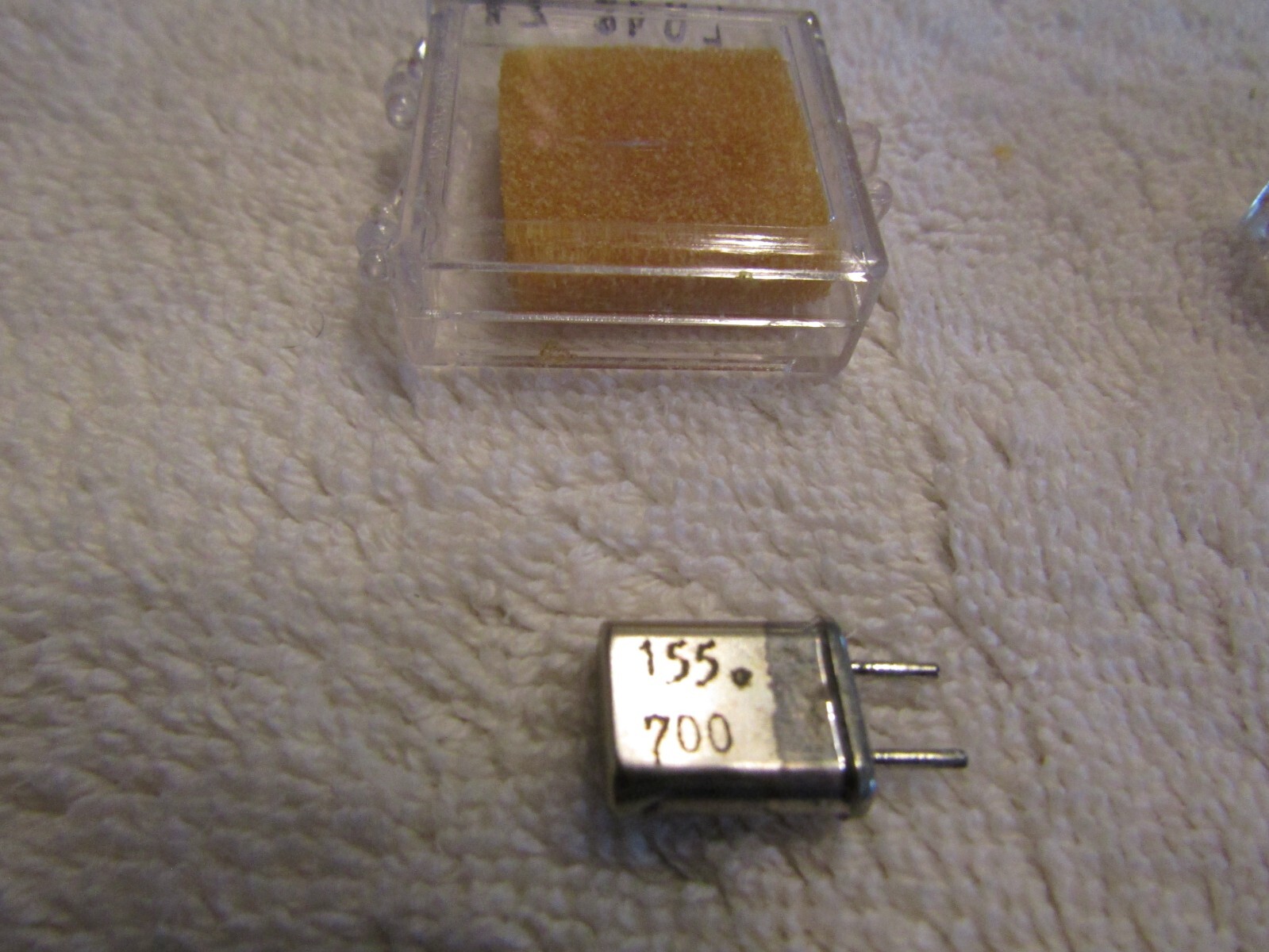 Vintage Scanner Crystal Allied Radio Shack Realistic Regency 155.700 with Case