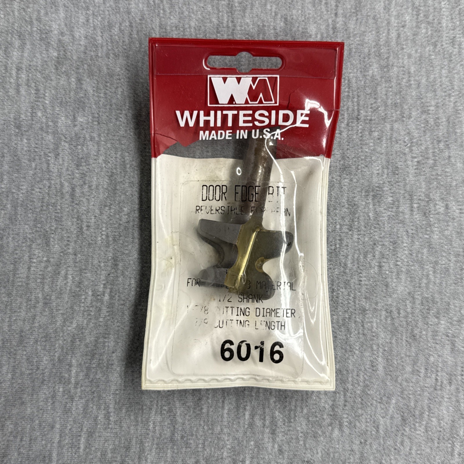 Whiteside 6016 Reversible Finger Pull Door Edge Bit, 1/2 in. SH x 15/16 in. CL