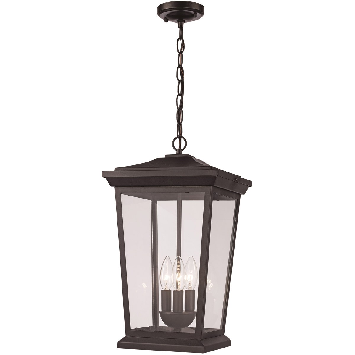 Trans Globe Lighting 50775-BK Turlock Outdoor Pendant or Chandeller Black