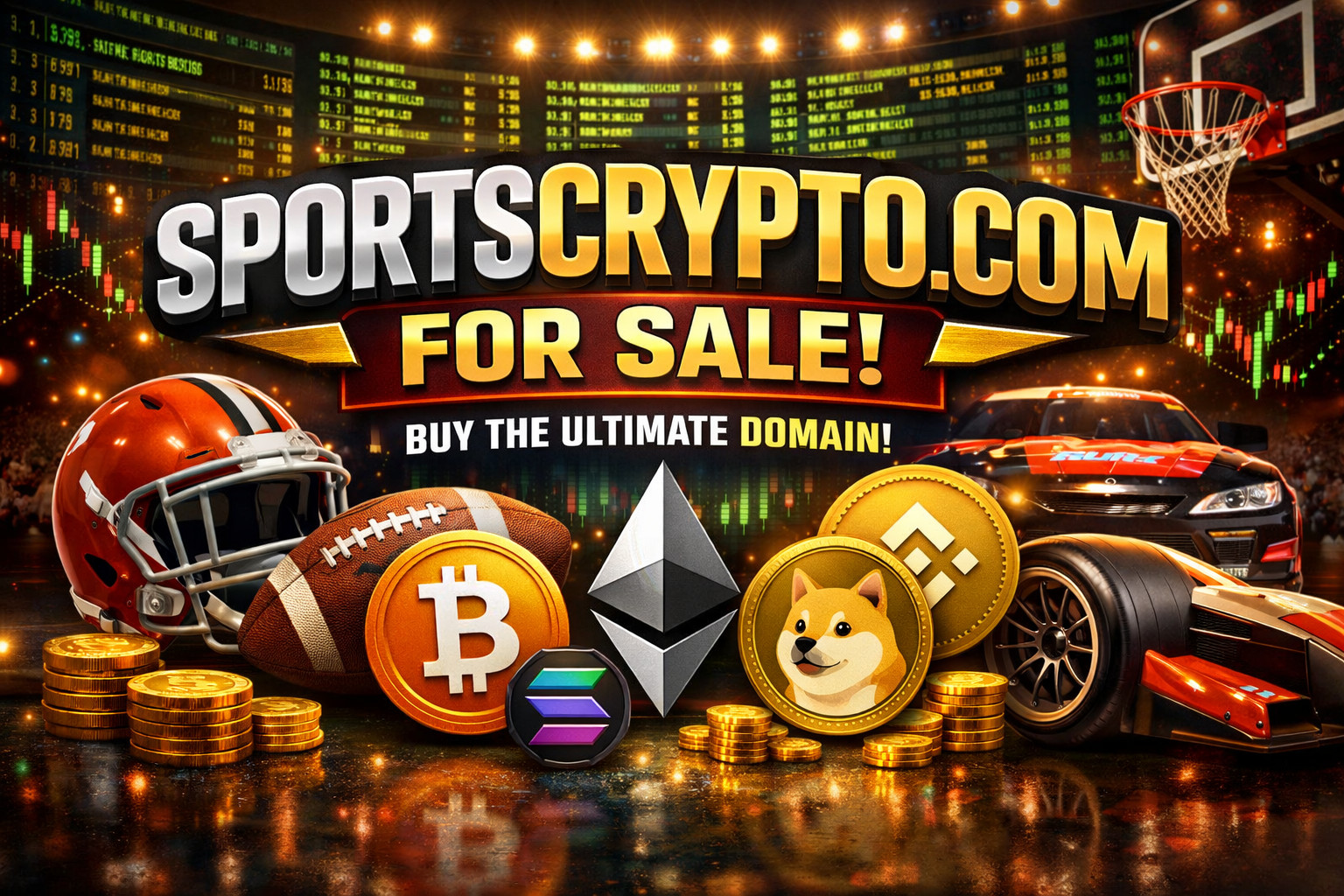 SportsCrypto.com Premium Domain | Sports Betting + Crypto Brand | NFT Web3