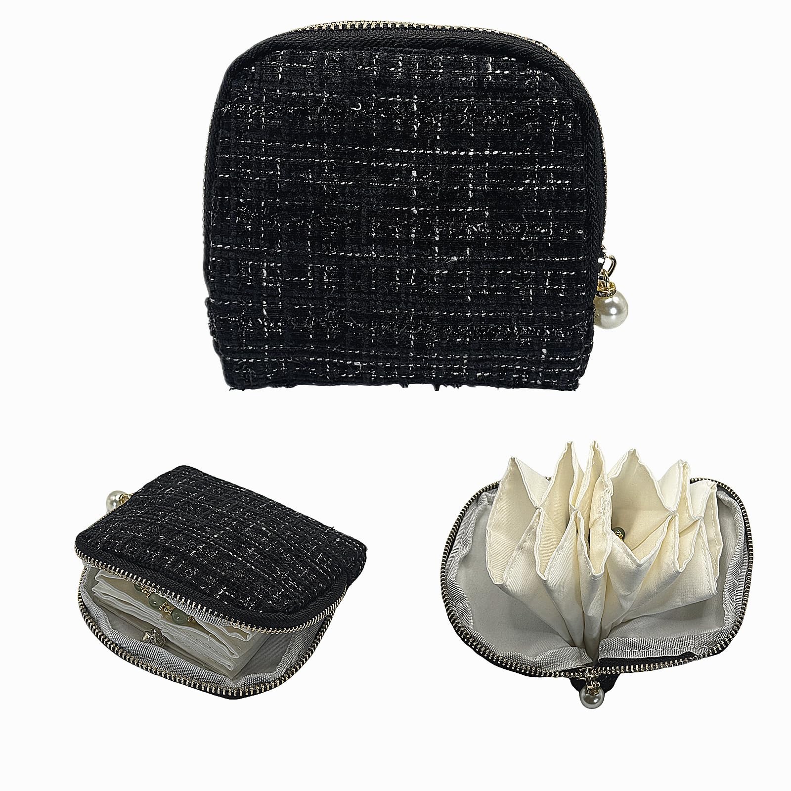 Small Travel Jewelry Case - Jewelry Travel Organizer Bag with Tassel Zipper f...