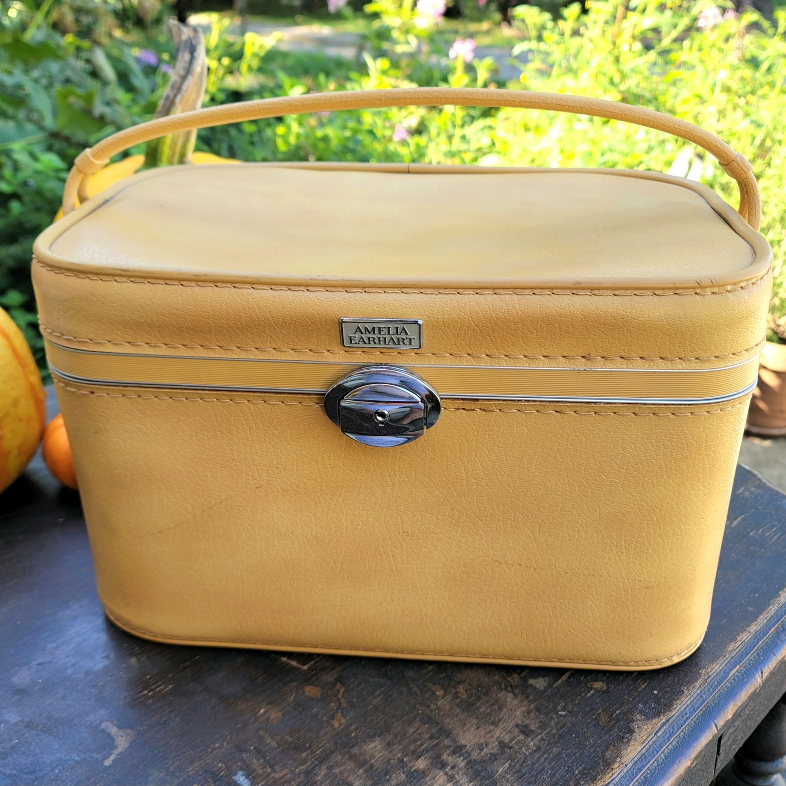 VINTAGE TRAINCASE OR OVERNIGHT CASE LUGGAGE BY AMELIA EARNHART