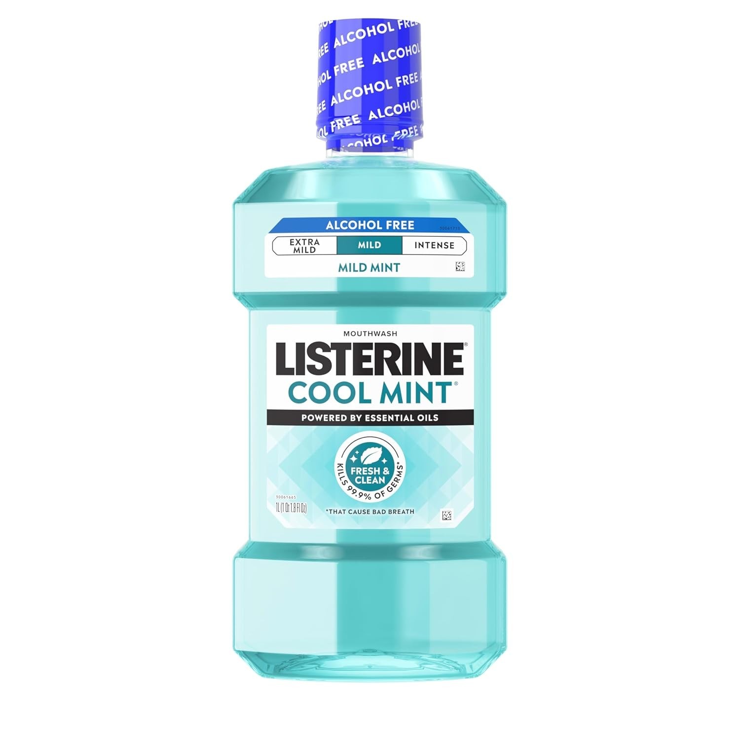 Listerine Cool Mint Alcohol-Free Mild Mouthwash, Oral Rinse Kills 99.9% of Germs