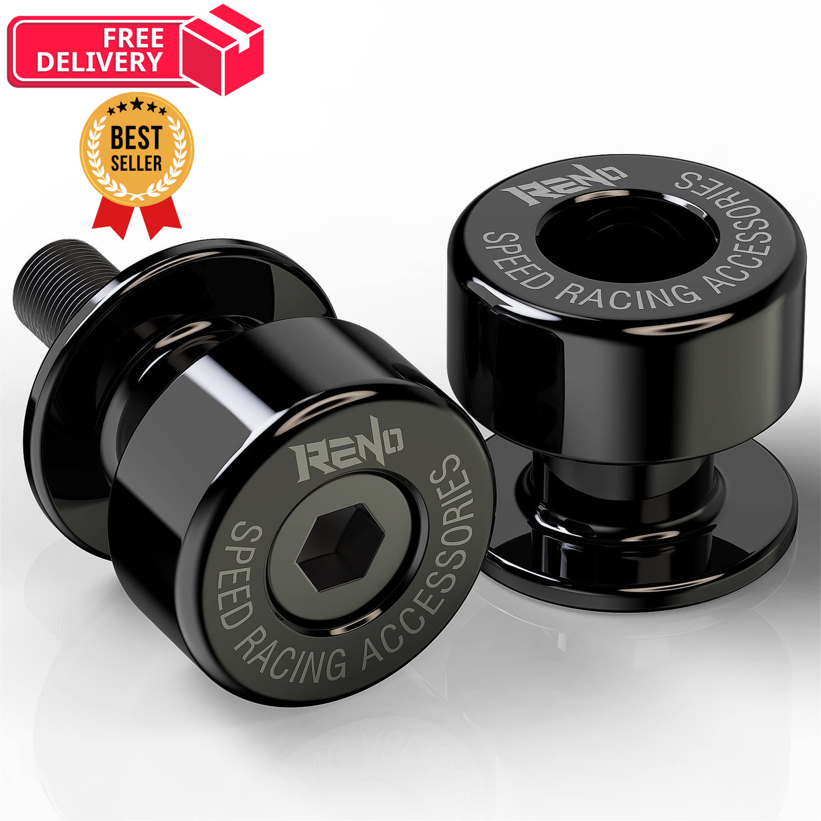 RENO SP1-M8 Aluminum Motorcycle Swingarm Spools Slider PRO, 8MM, 