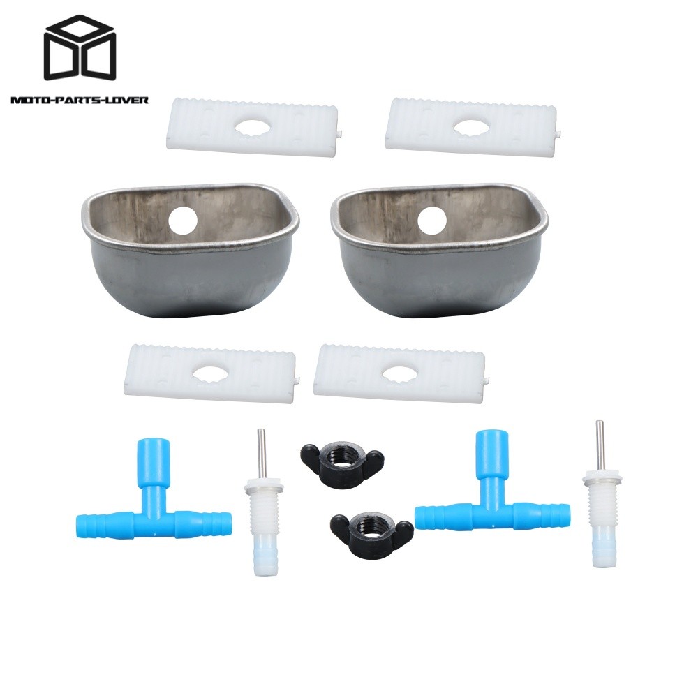 2 Pack Gravity-Fed Auto-Fill Water Cups For Rabbits Chinchillas Mice Rats Pets