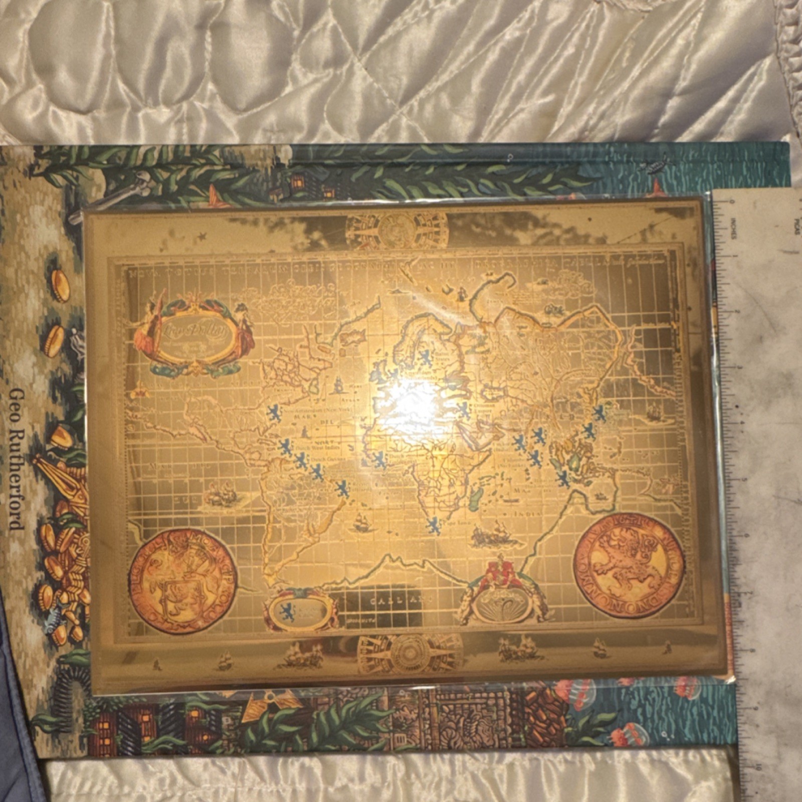 Geo Rutherford World Map Atlas Decorative Illustrated