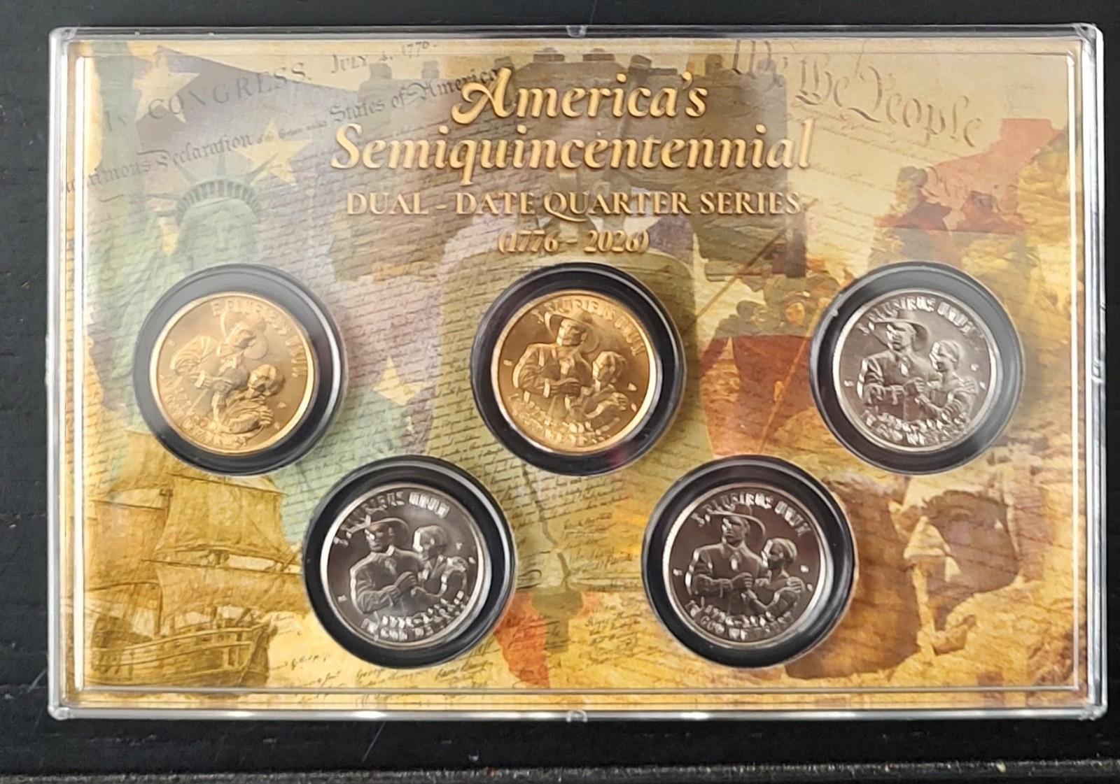 🔥2026-P&D MAYFLOWER DUAL DATE Semiquincentennial Quarters Series-NEW fm US MINT