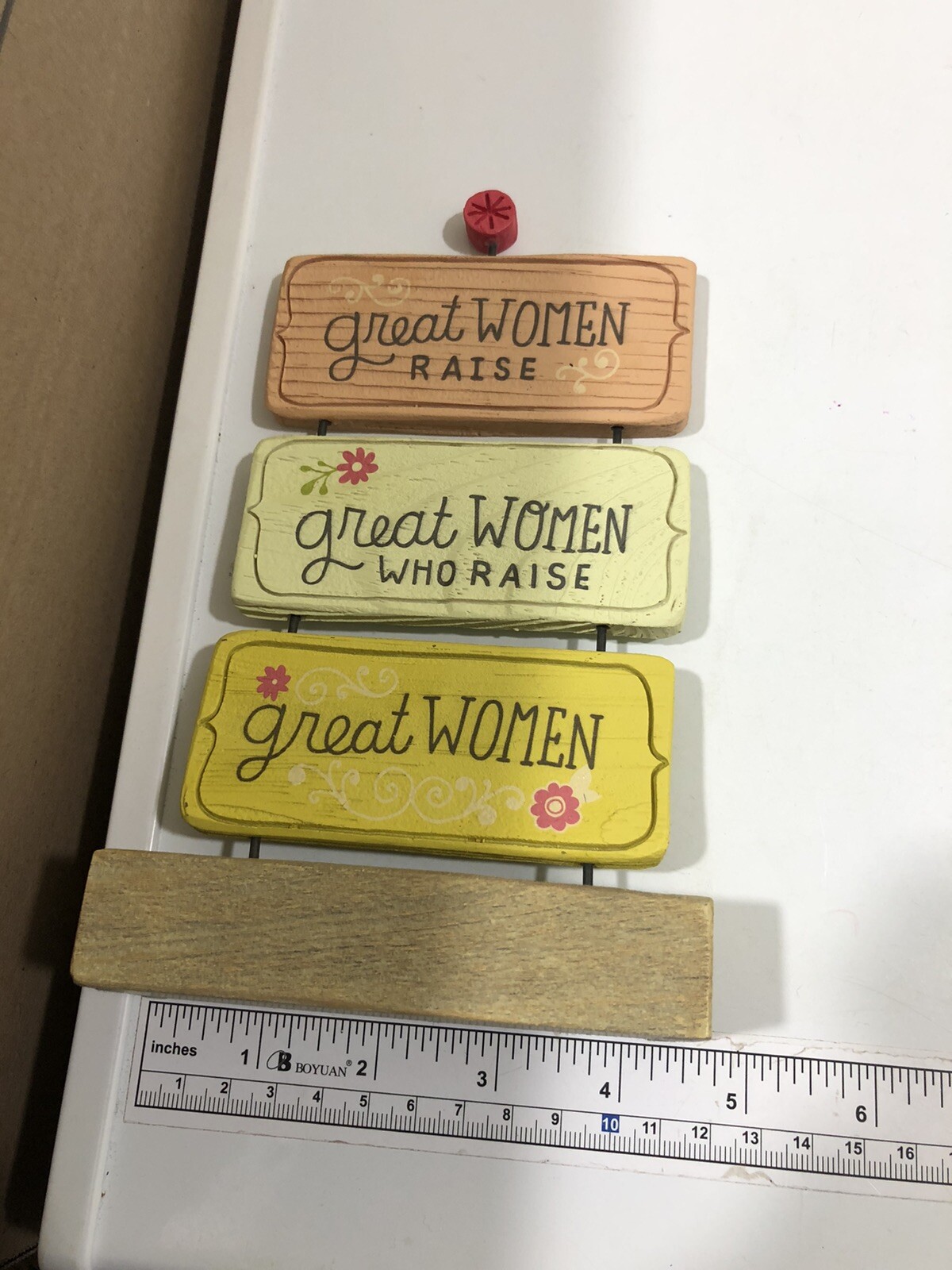 HALLMARK "GREAT WOMEN" Desk Shelf SIGN Drift Wood