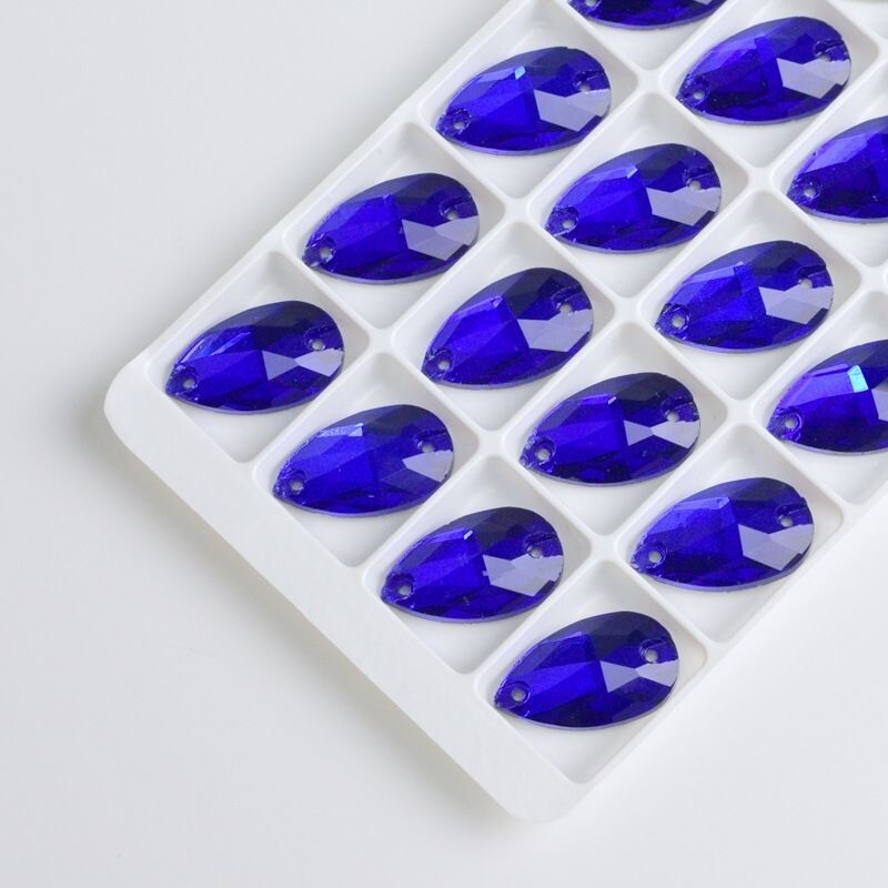 Teardrop Crystal Glass Beads Loose Faceted Drops Bead Jewelry Pendant DIY 28PC