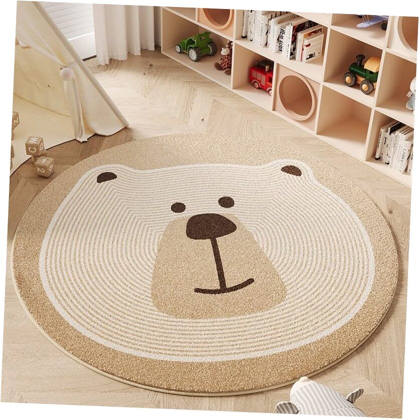  Round Kids Play Mat Baby Nursery Rug Round Educational Alphabet Soft Area Rug 