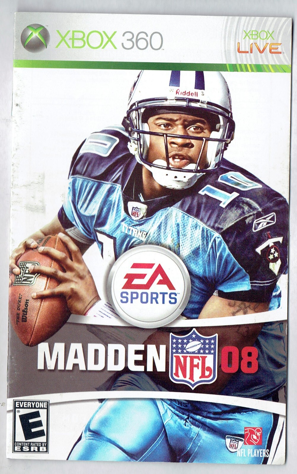 EA Sports Madden 2008 Microsoft XBOX 360 MANUAL Only