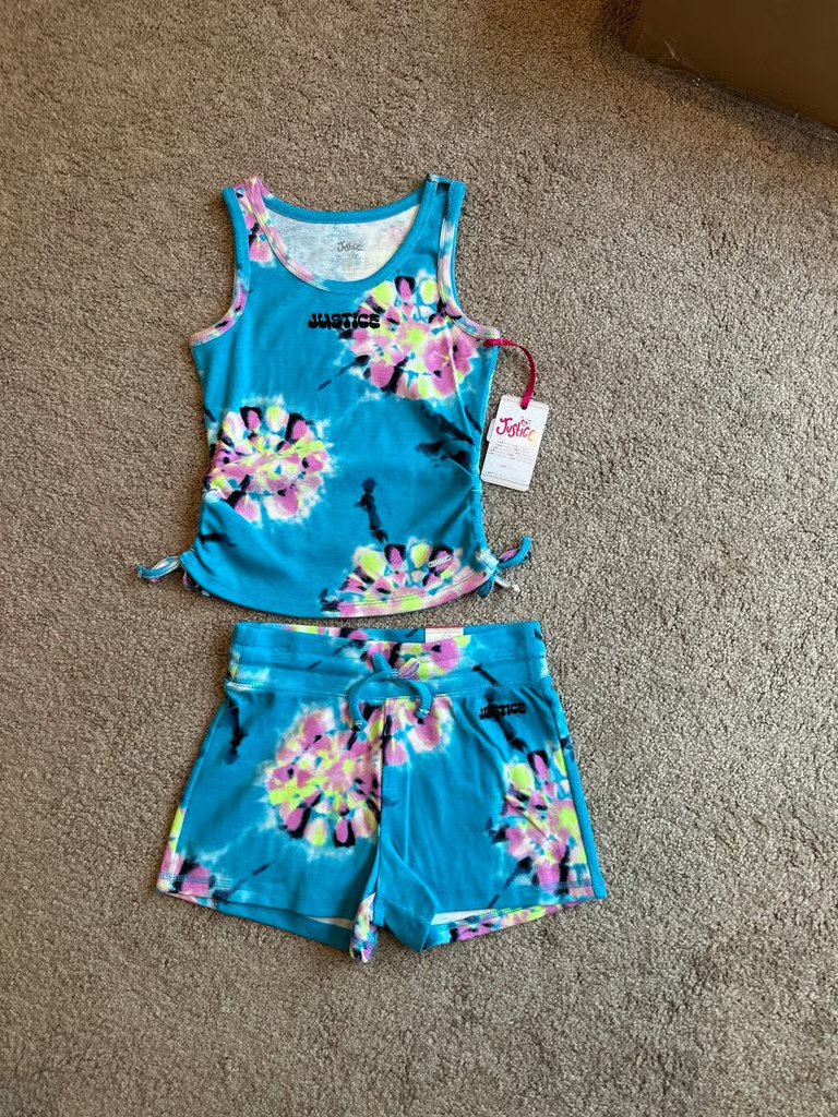 Girl’s Justice Shorts/Top set, Size M (10)