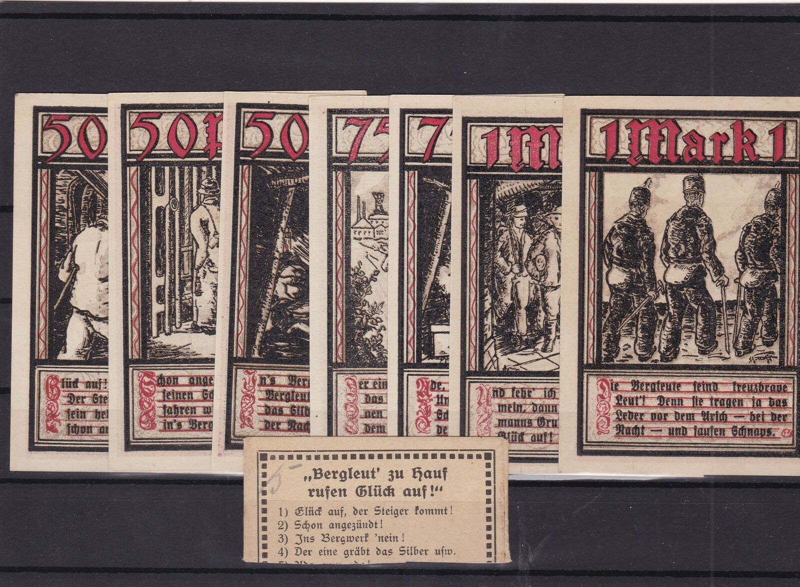 germany bochum notgeld 1921 banknote set with band  ref 11312