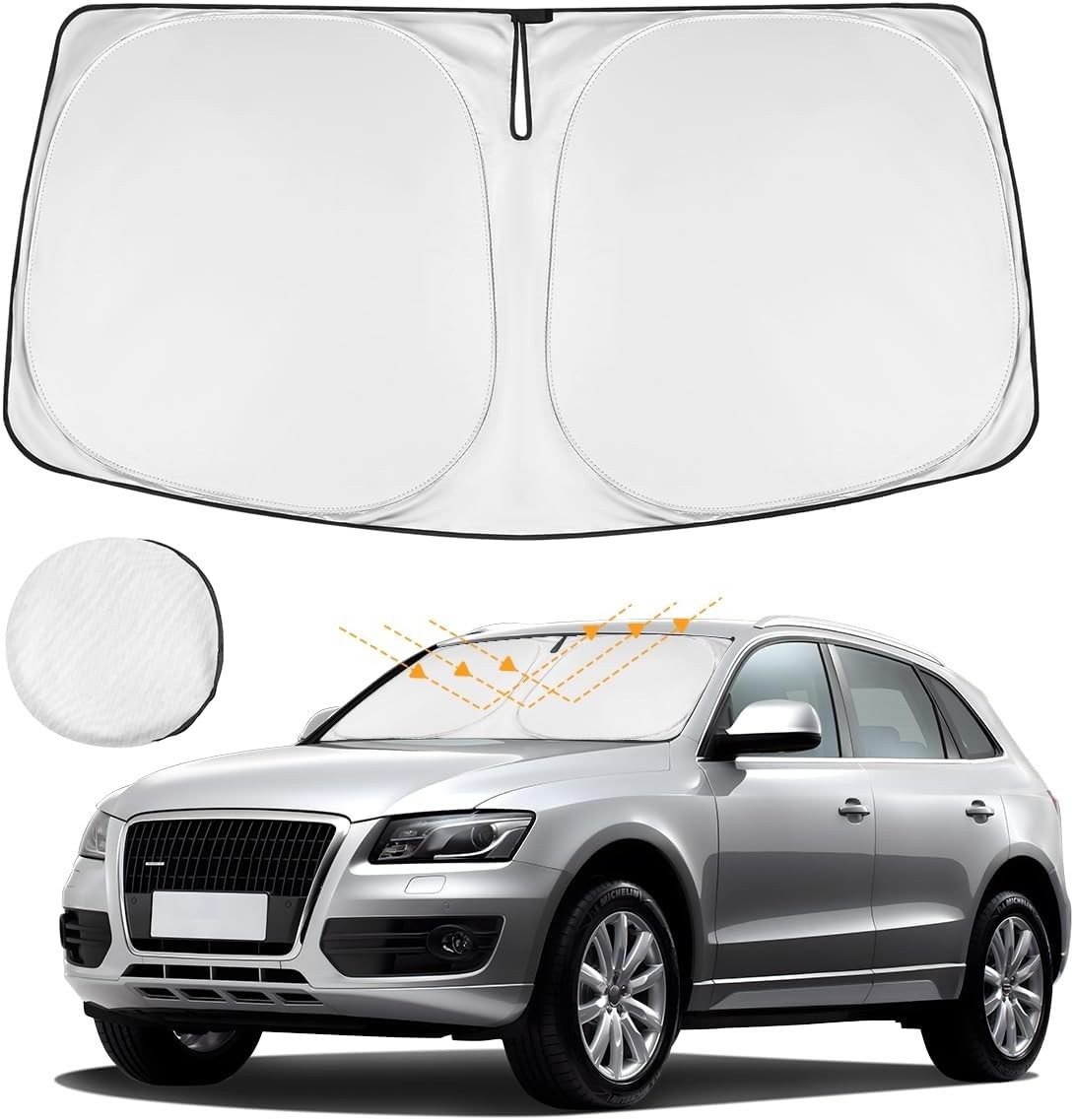  Universal Car Windshield Sun Shade | 210D Oxford Fabric Large -63.78"x31.89"