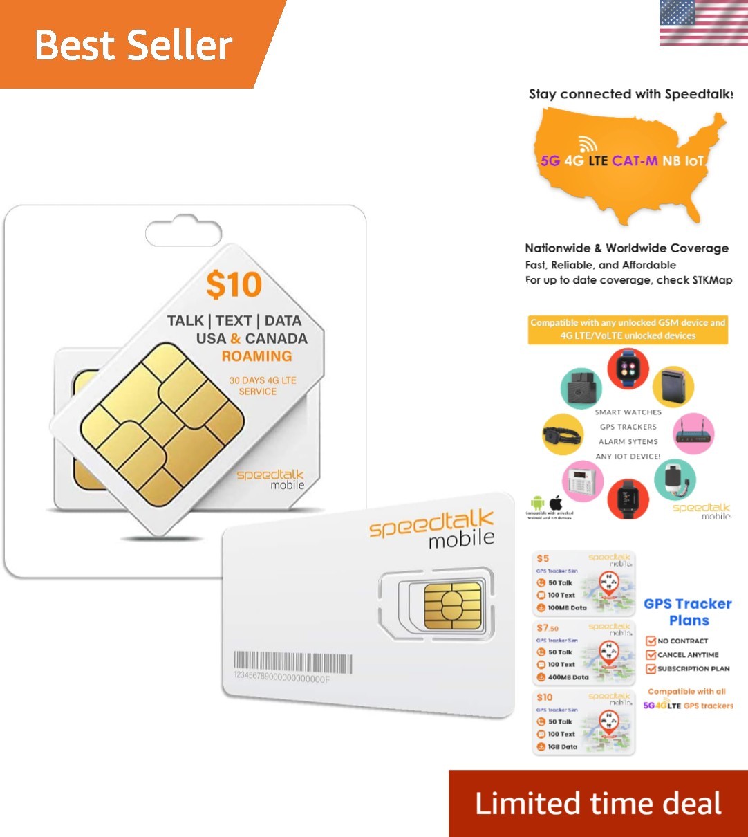SpeedTalk Multi-Size SIM Card for Vehicles and Activity Tracking – Easy Use