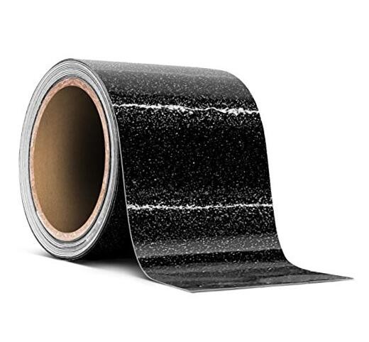  High Gloss Black Sparkle Metallic Air-Release Vinyl Adhesive Tape 3" x 30ft