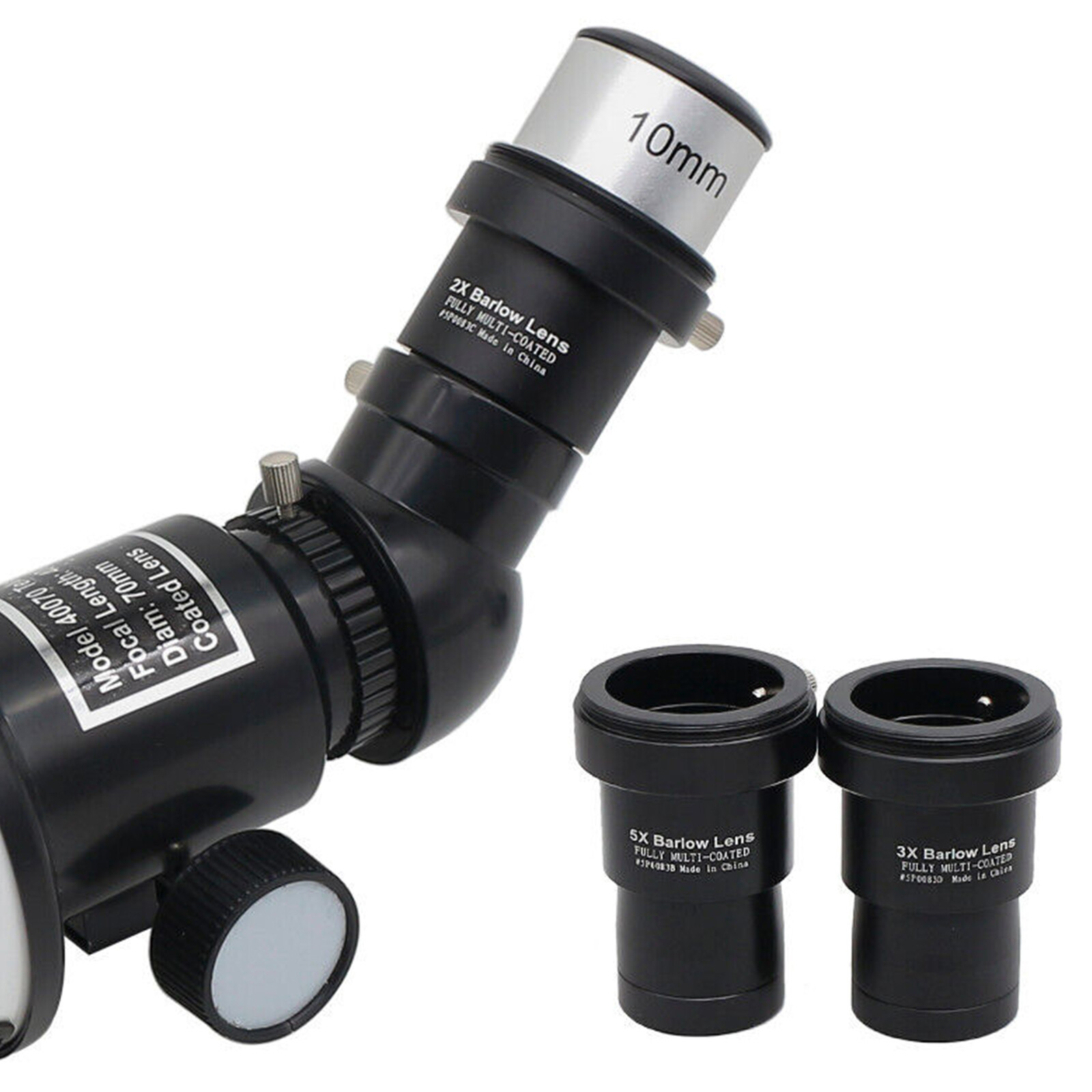 2X 3X 5X Eyepiece Lens 3Pcs/Set 1.25 inch Astronomical Telescope Barlow Lens 3pc