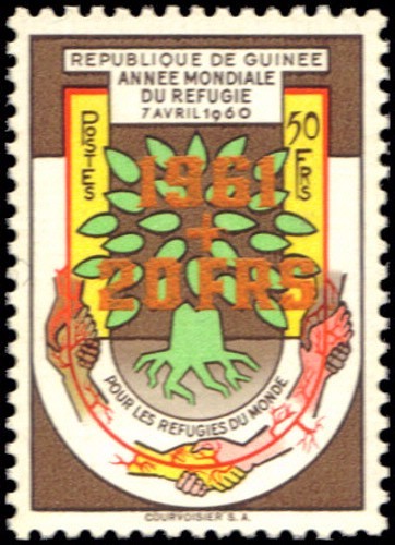 Guinea #B17-B18 set MNH VF orange overprint