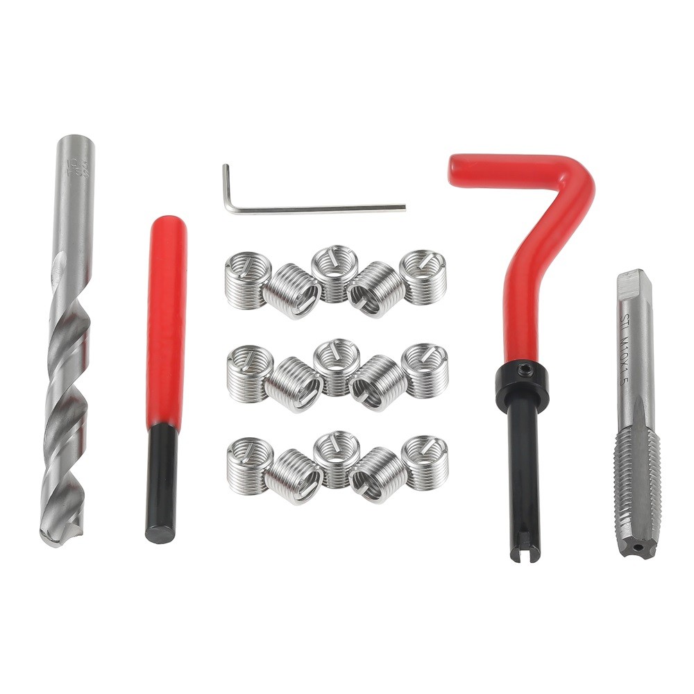 20Pcs Stainless Steel Helical Coil Thread Repair Kit with Installation Wrench