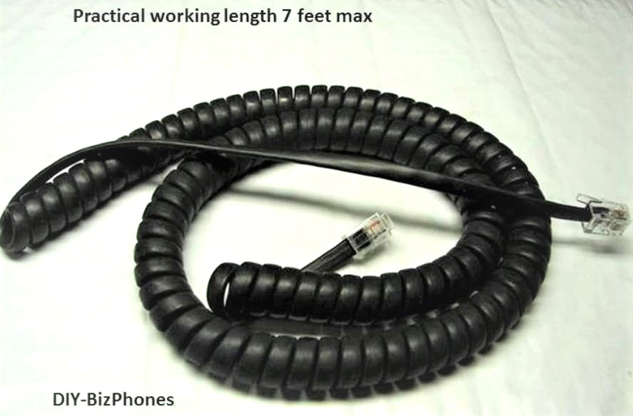 5-Pack Lot Flat Black 12Ft Siemens Phone Handset Cord OptiSet E Standard