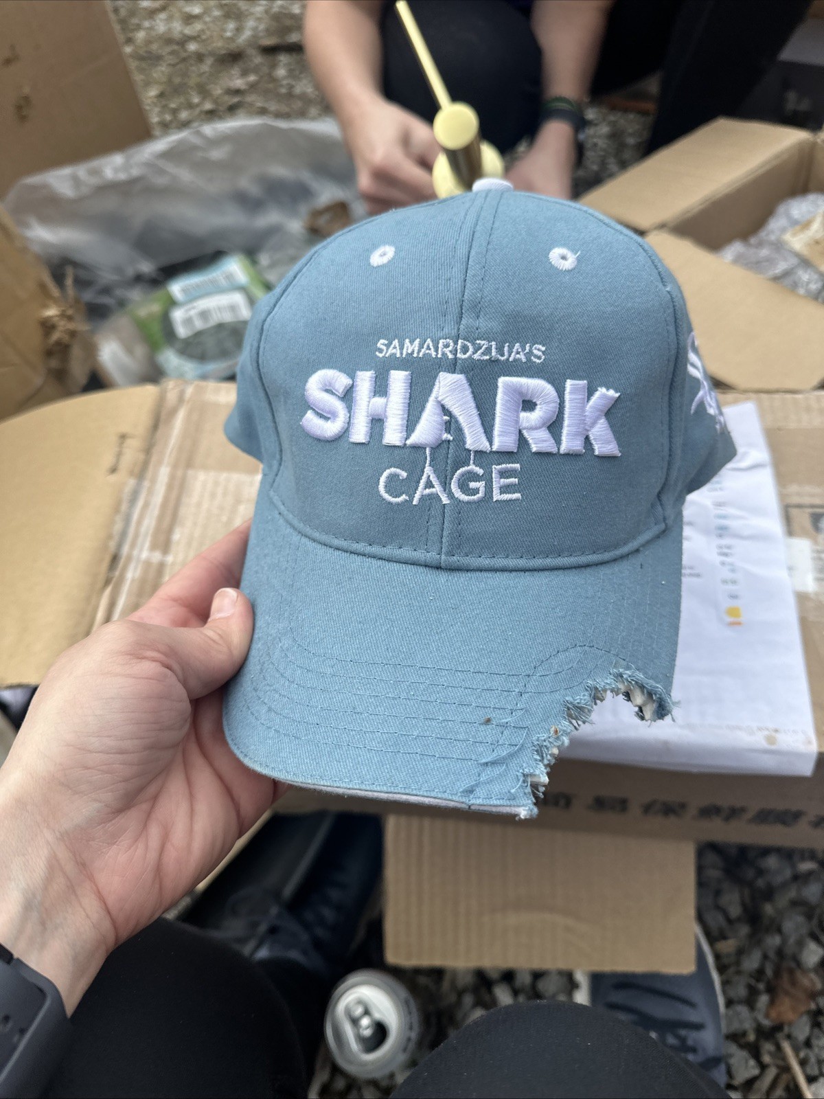 Chicago White Sox Jeff Samardzija Shark Cage baseball hat 2015 SGA NEW Free Ship