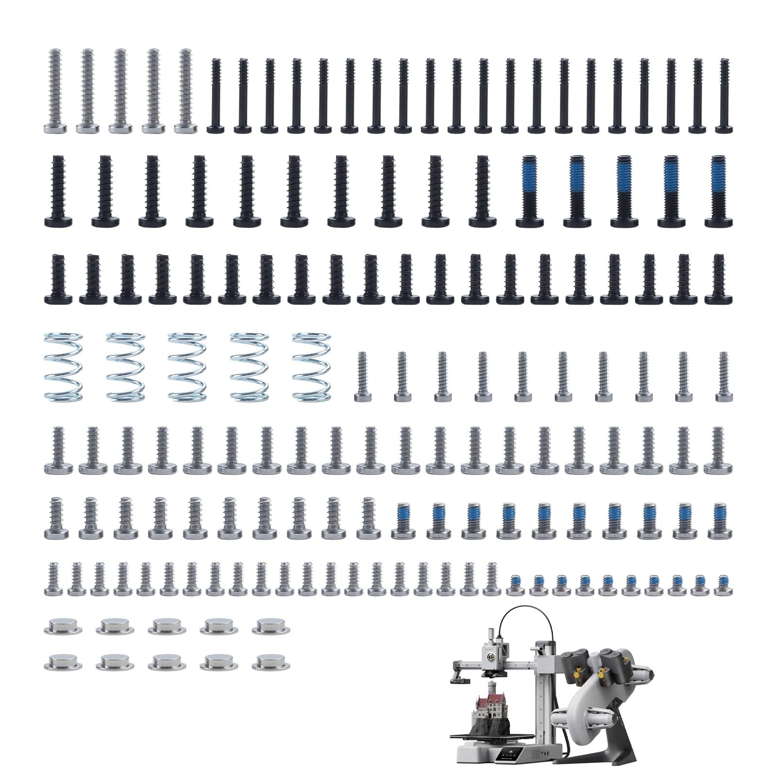 Imdinnogo 3D Printer Accessories Screws Assortment Kit for BambuLab M2-2.5 