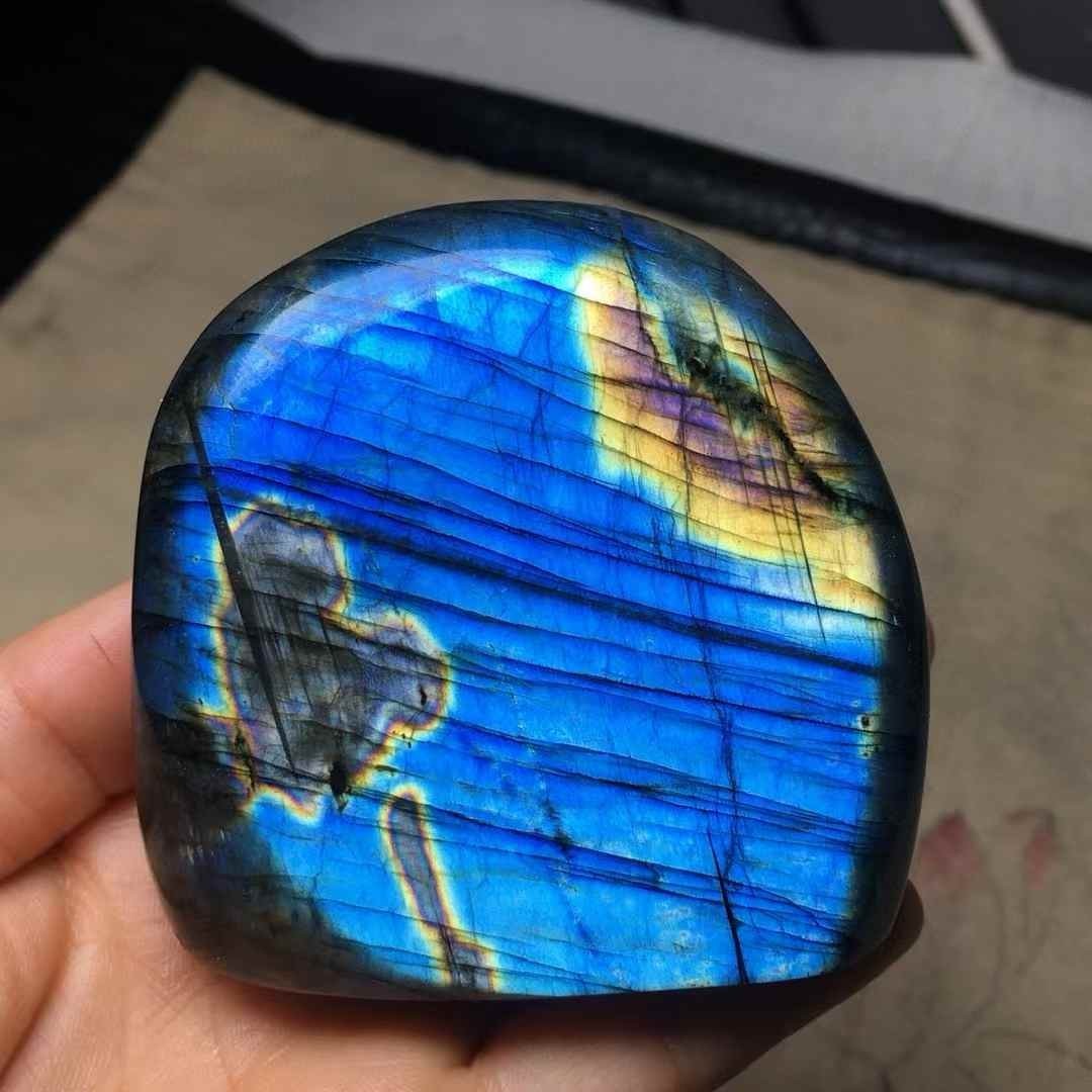 308g Natural labradorite Crystal Mineral quartz freeform energy healing