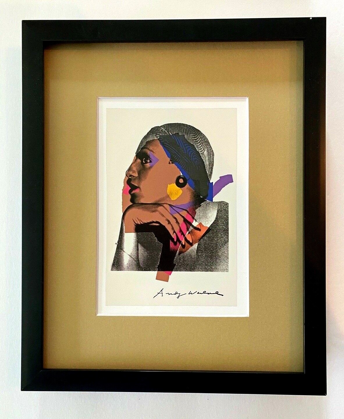 ANDY WARHOL $ LADIES & GENTS SIGNED VINTAGE PRINT MATTED AND FRAMED