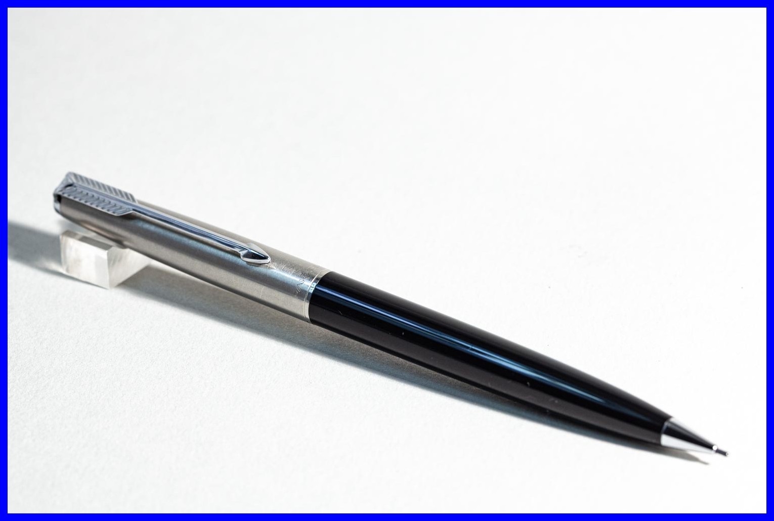 Vintage Parker N° 61 Mechanical Pencil In Black & Steel For 0.9Mm Leads