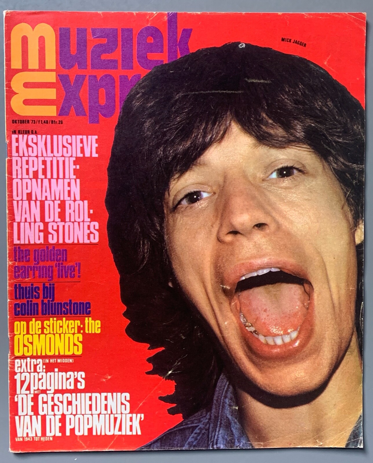 1973 MICK JAGGER ROLLING STONES Dr HOOK DAVID BOWIE URIAH HEEP DUTCH MUSIC PAPER