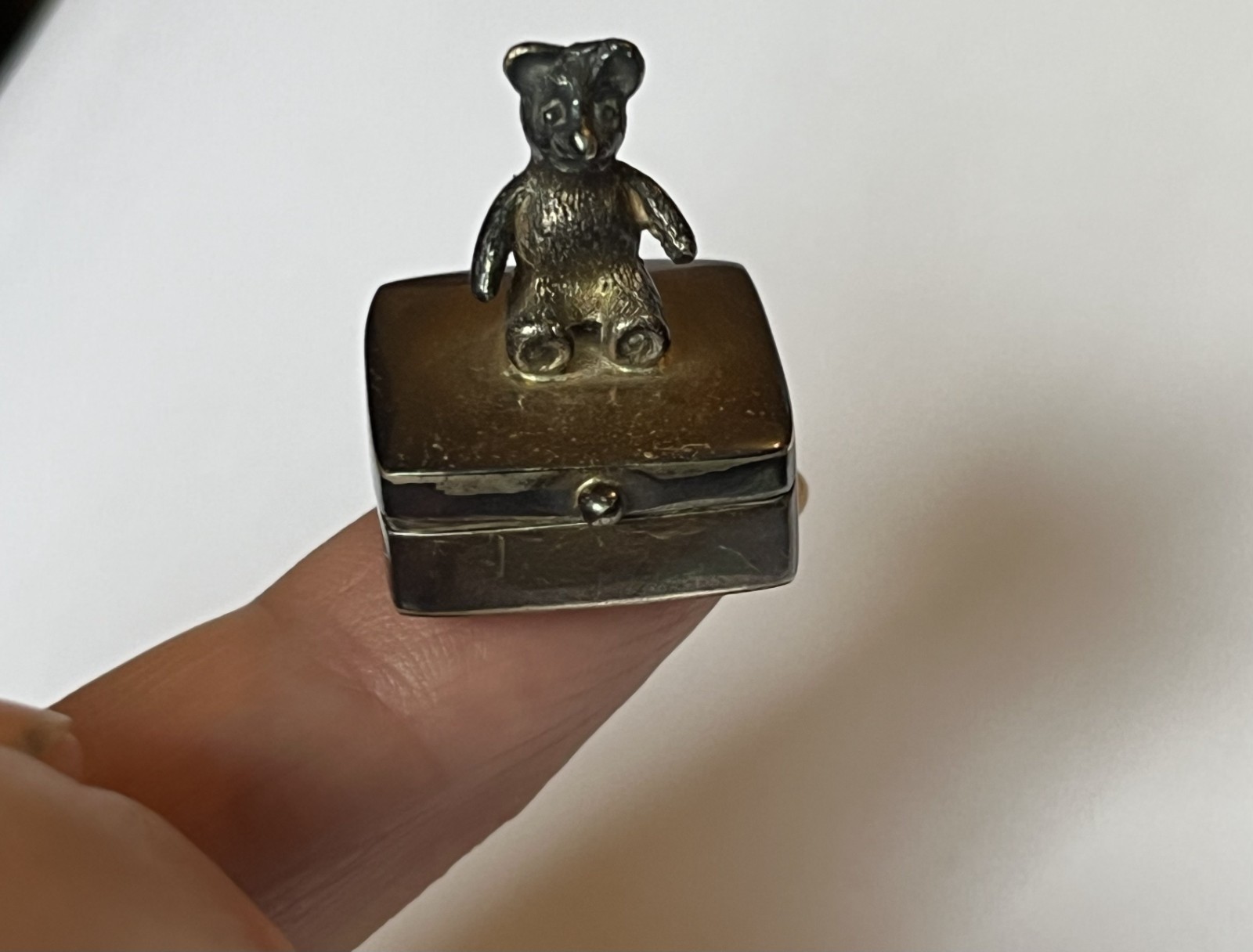 Vintage Dolls House 1.12 Sterling Silver Trinket Box / Caddy