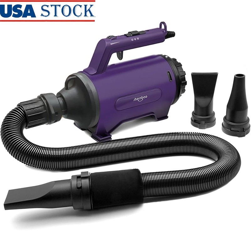 2200W Pet Dog Dryer Adjustable Speed Temperature Quiet Efficient Grooming Tool