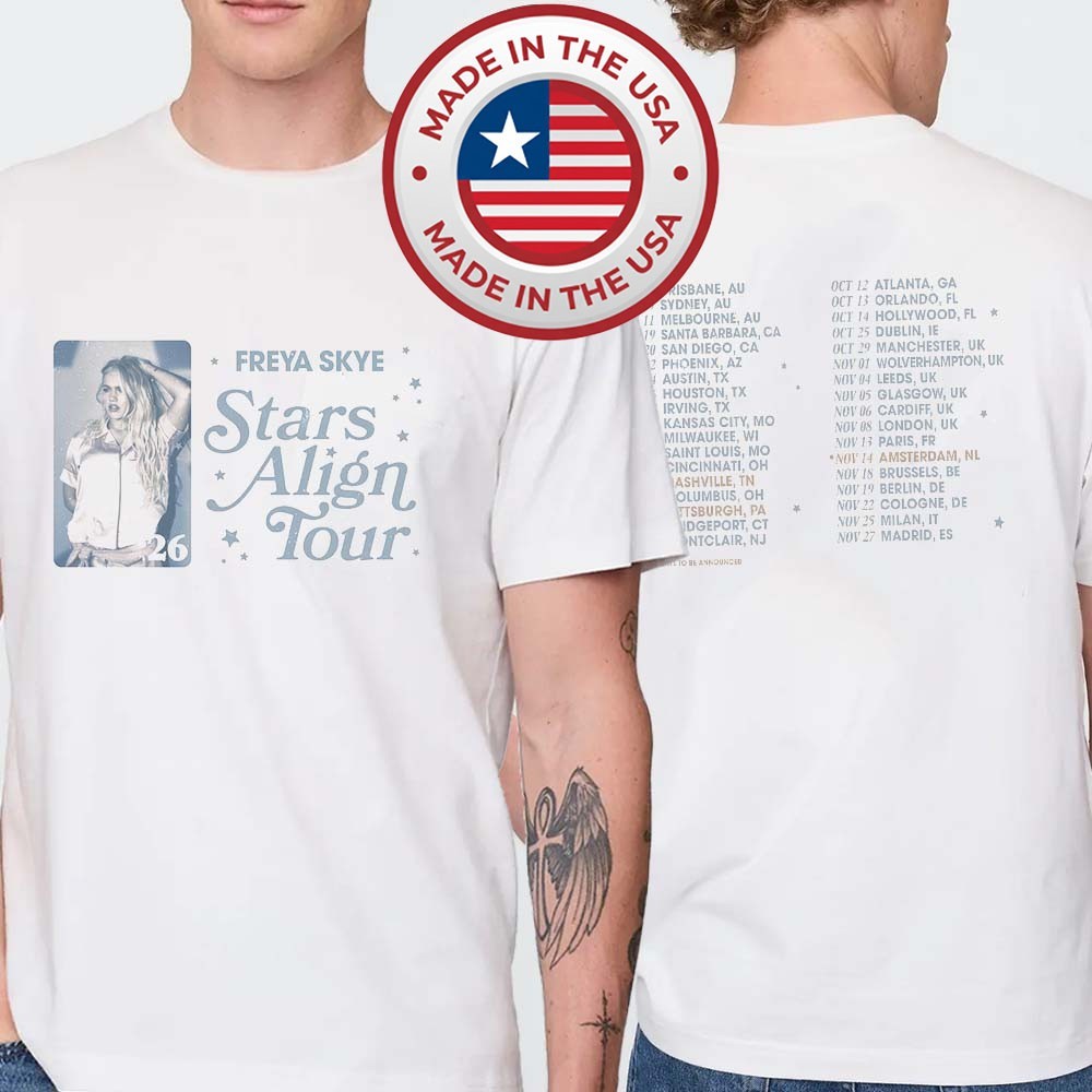 Freya Skye Stars Align 2026 Tour Dates Double Sided T-Shirt