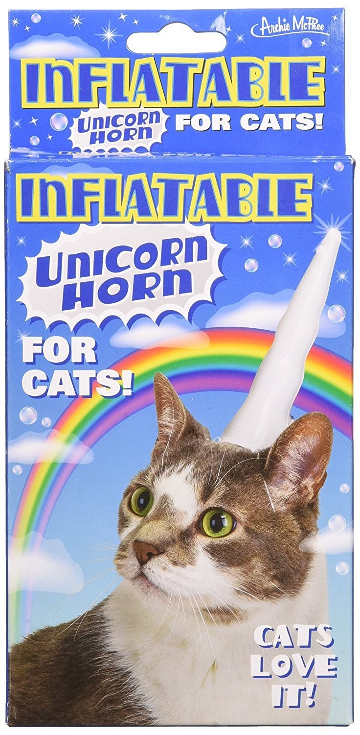 Inflatable Unicorn Horn for Cats High Quality Vinyl Four Point Strap