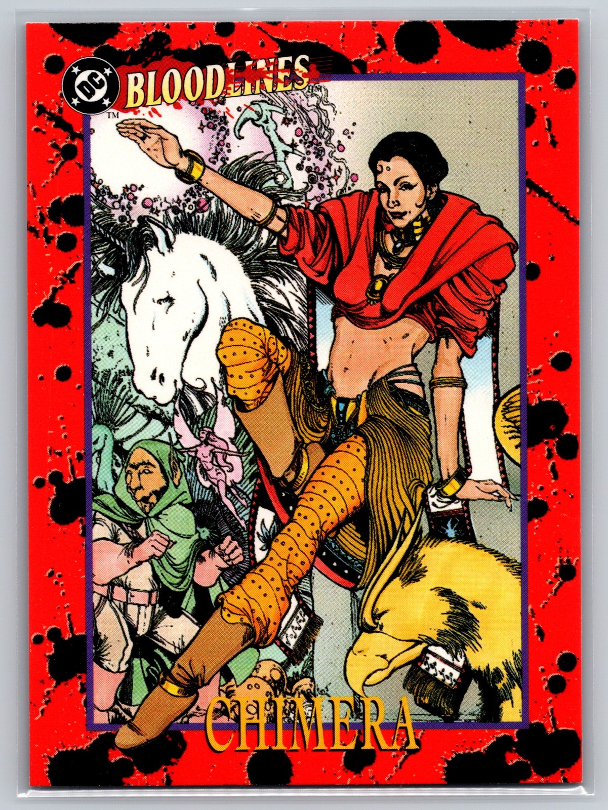 1993 SkyBox DC Bloodlines #71 Chimera Sanjeet Gupta New Blood Hero Card
