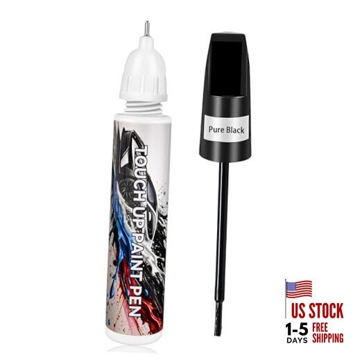 Touch Up Paint for Cars, Black Car Paint Scratch Repair, Universal Pure Black