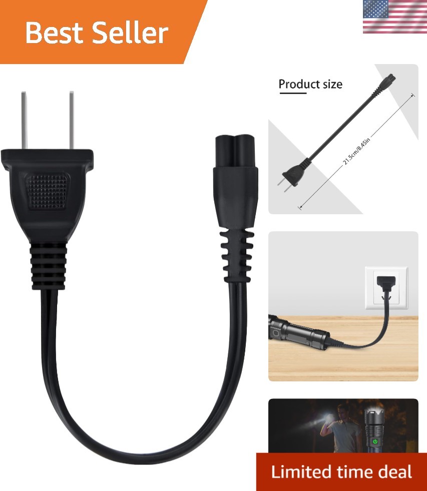 Versatile Stun Gun Charger Cord, 8 Inch Expandable - Essential for Security Pros